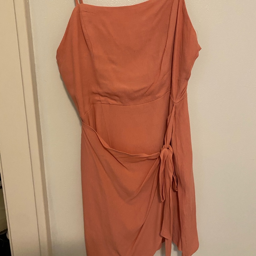 Coral Wrap Dress